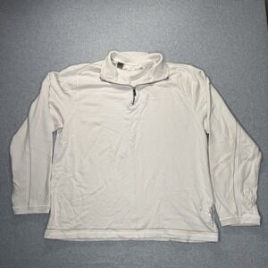 Margaritaville 1/4 Zip Pullover Mens 2XL White Jacket Sweater
